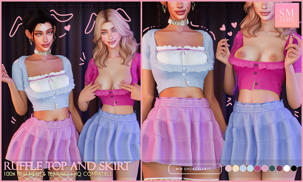 SMSims-ruffleskirtandtop