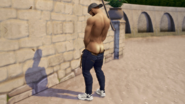 Standing male peeing animation replacer