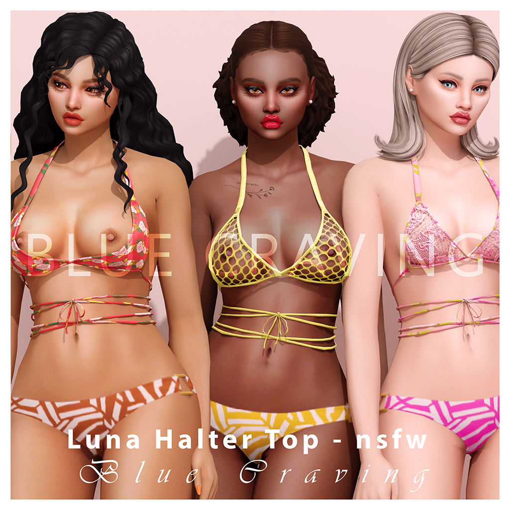 Blue Craving - Lune Halter Top