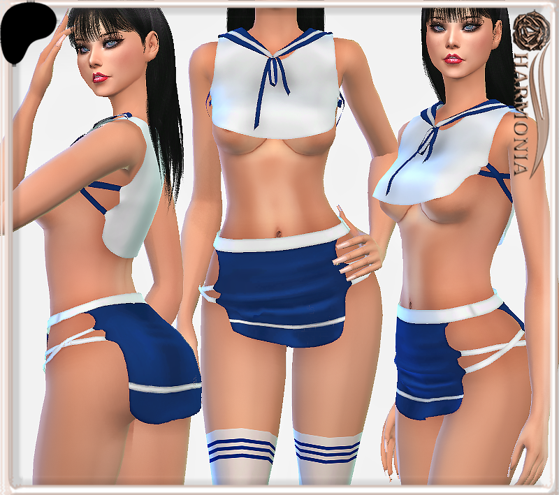 ⚓Japanese Sailor School Girl Set