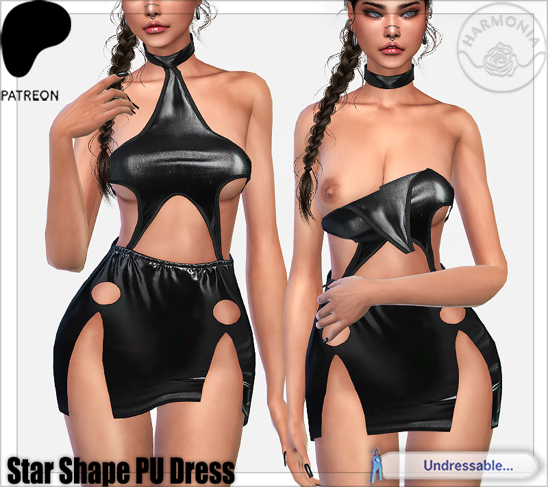 ★ Star Shape PU Dress (Undressable) ★