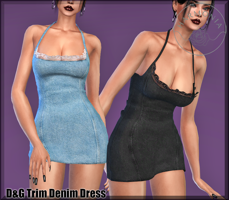 💙D&amp;G Lace Trim Dress