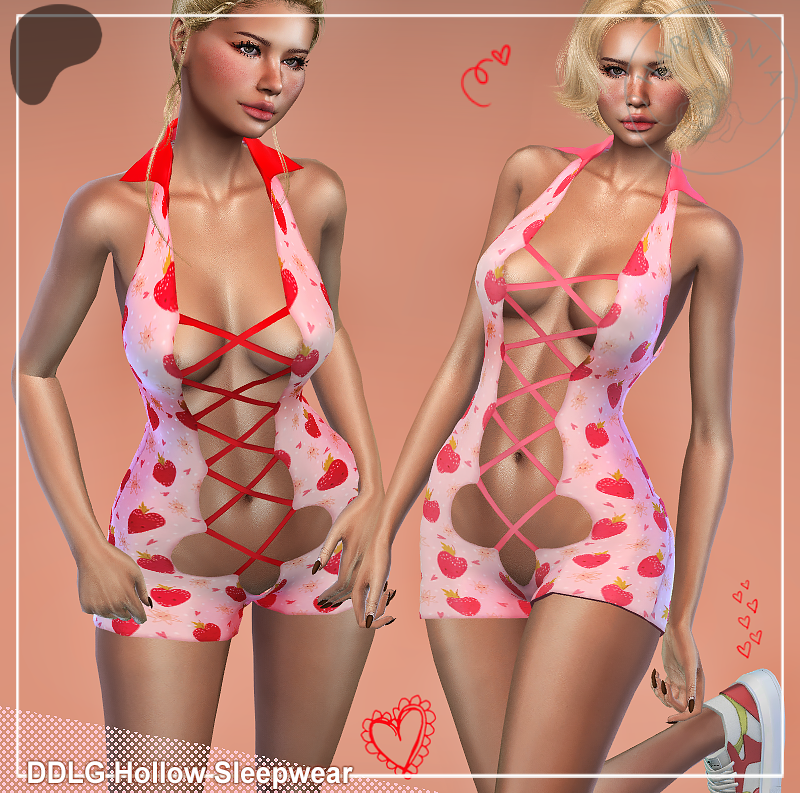 🍓DDLG Hollow Sleepwear