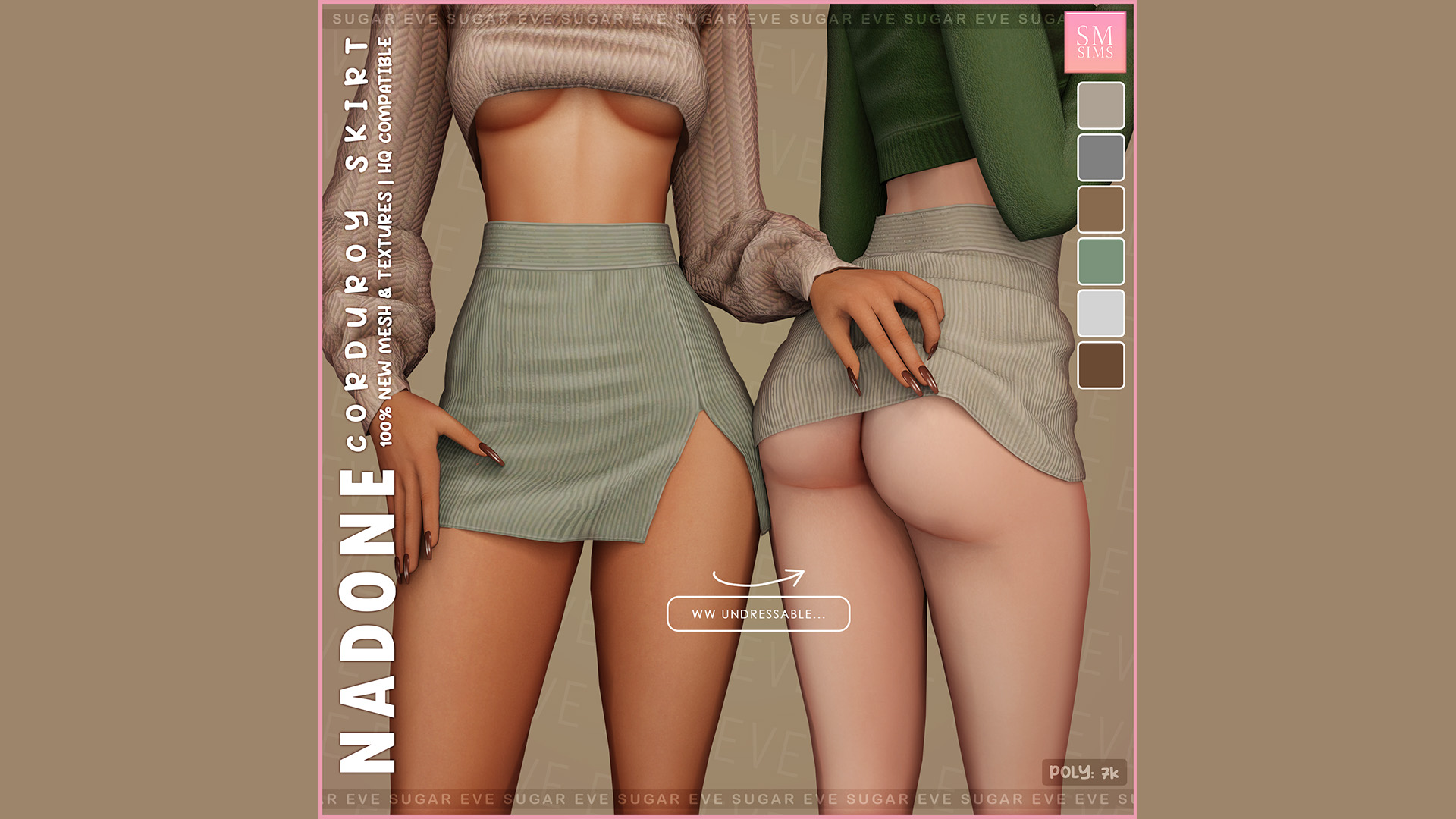 Nadone | Corduroy Skirt ~Undressable~