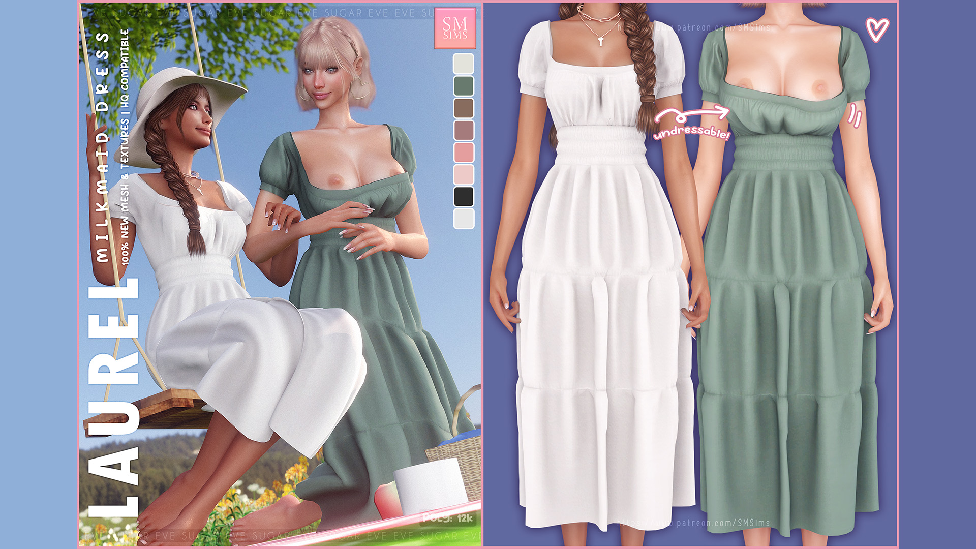 Laurel | Milkmaid Dress ~Undressable~ [UPDATE 23/7/19]