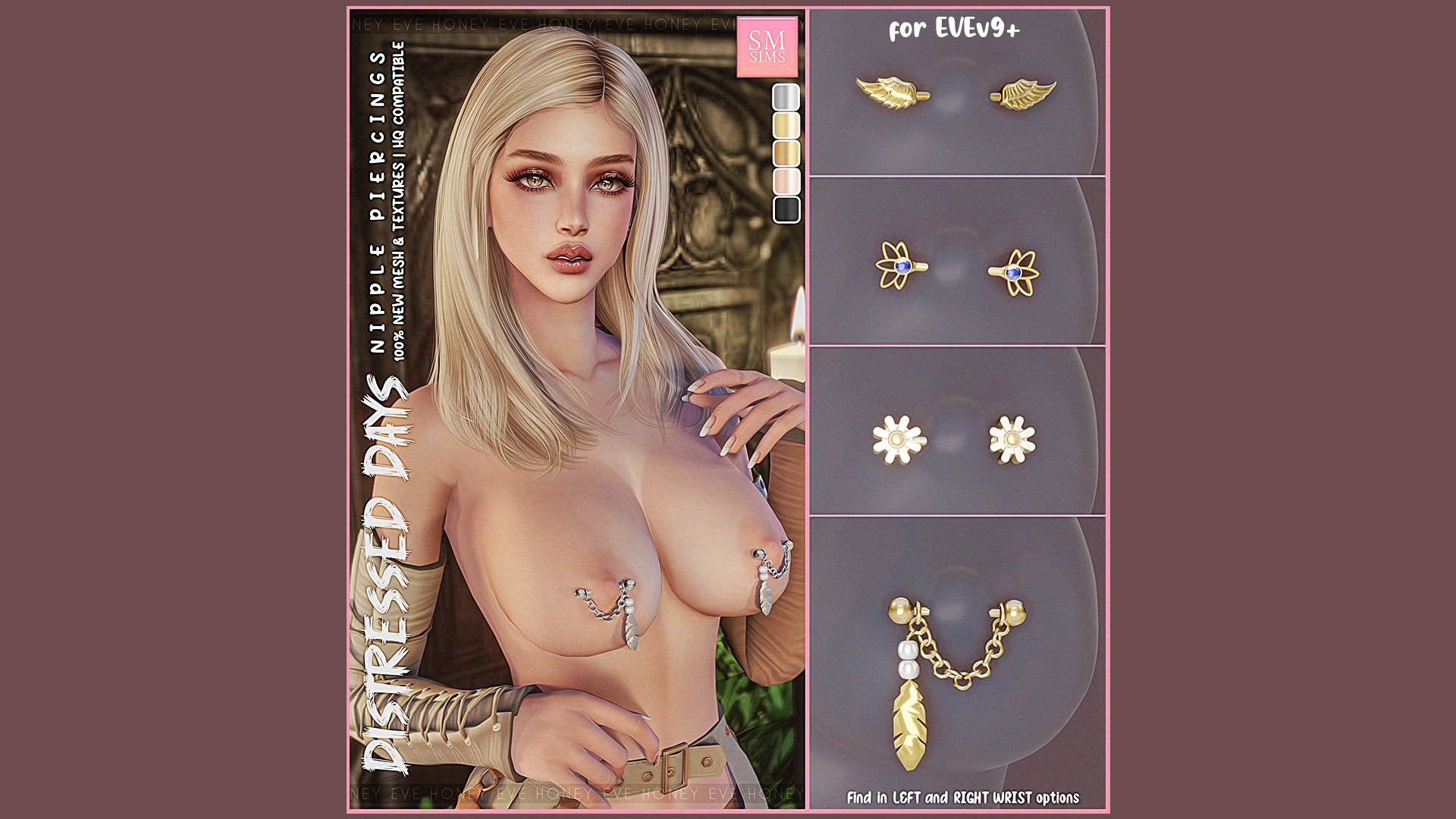 Distressed Days | Nipple Piercings