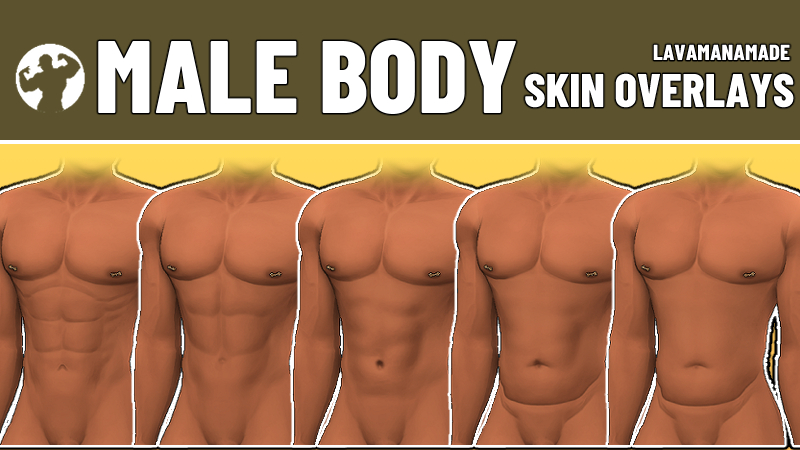 Male Body Skin Overlays